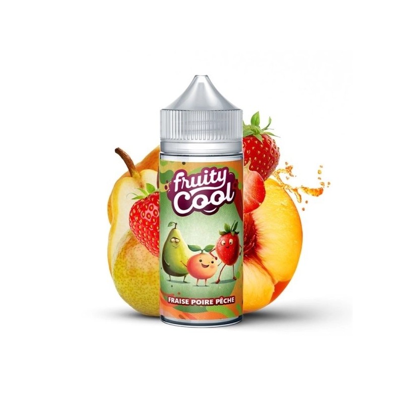 Fraise Poire Pêche 0mg 100ml - Fruity Cool Fraise Poire Pêche 0mg 100ml - Fruity Cool