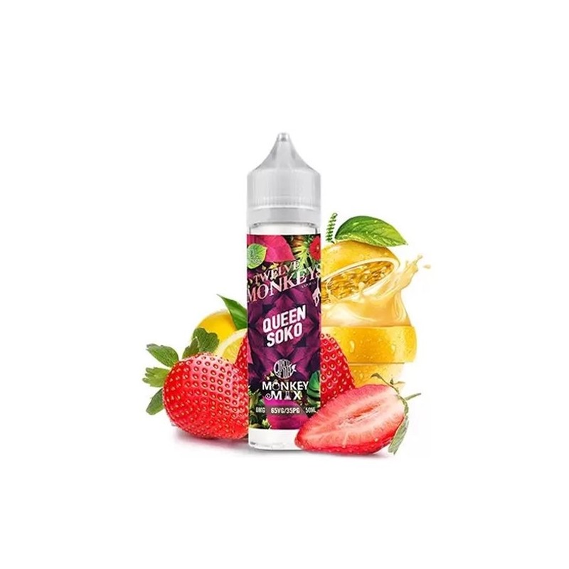 Queen Soko Monkey Mix 0mg 50ml - Twelve Monkeys