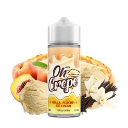 Vanilla Peaches & Ice Cream 0mg 100ml - Oh Crepe by VapIQ