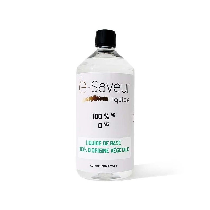 Base 100% VG 0mg 500ml/1L - e-Saveur