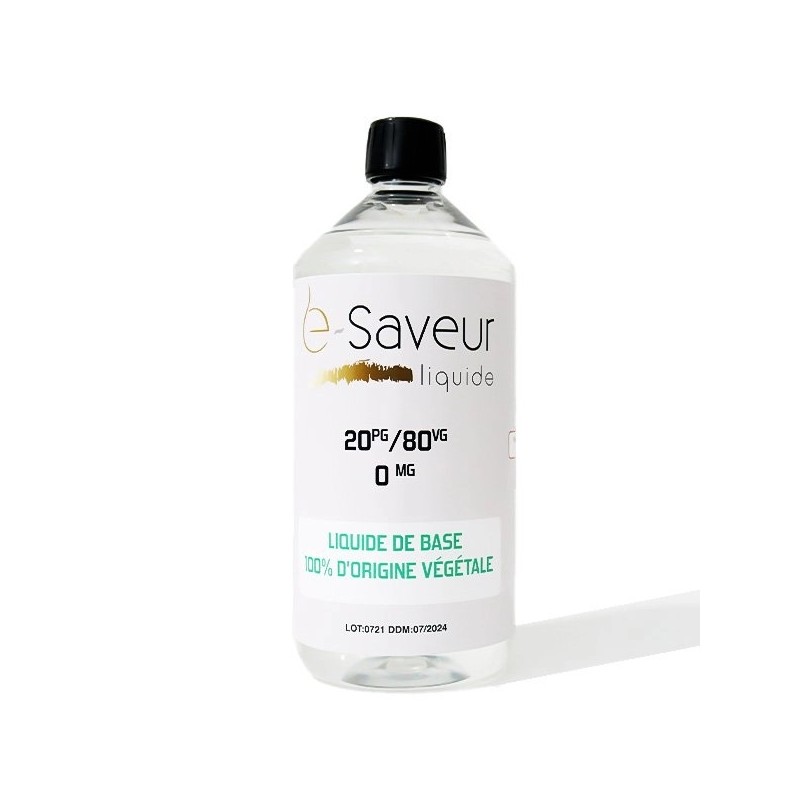 Base 20PG/80VG 0mg 1L - e-Saveur