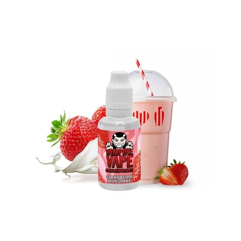 Concentré Strawberry Milkshake 30ml - Vampire Vape Concentré Strawberry Milkshake 30ml - Vampire Vape