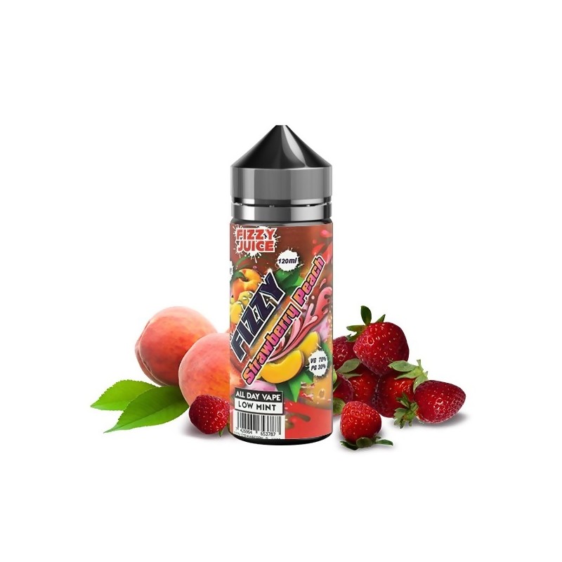 Strawberry Peach 0mg 100ml - Fizzy Juice