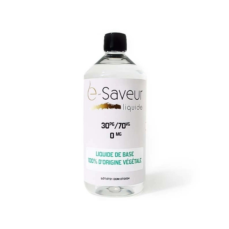 Base 30 PG/70 VG 0mg 1 L - e-Saveur Base 30 PG/70 VG 0mg 1 L - e-Saveur