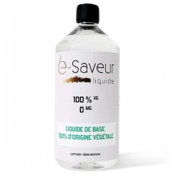 Base 100% VG 0mg 500 ml/1 L - e-Saveur